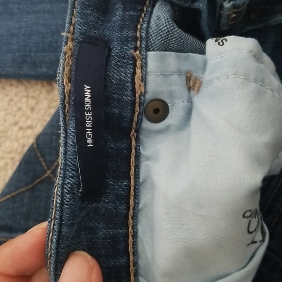Calvin Klein high rise skinny Jean's medium wash size 12 - Picture 4 of 10